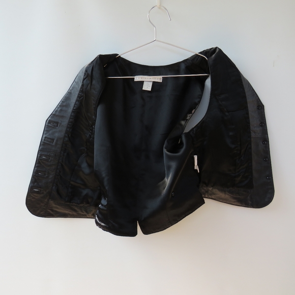Vintage The Limited Black Leather Vest Size Medium - Picture 13 of 15